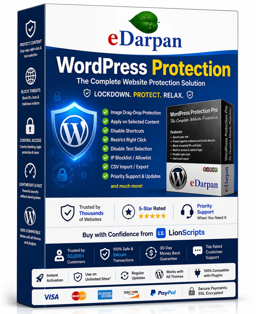 eDarpan WordPress Protection